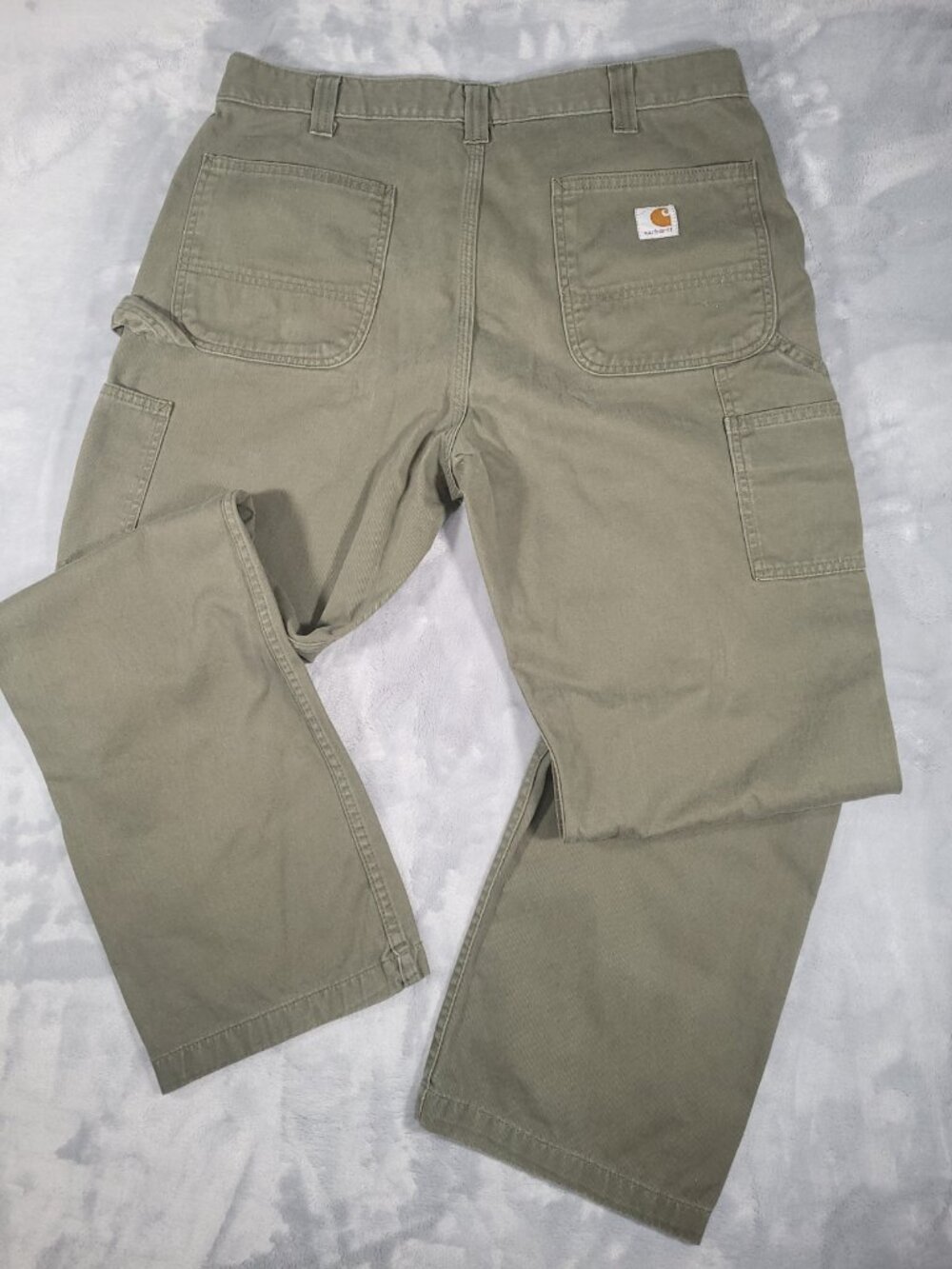 Carhartt Dungaree Men’s 36x32 Relaxed Fit Dark Olive Cargo Carpenter Pants